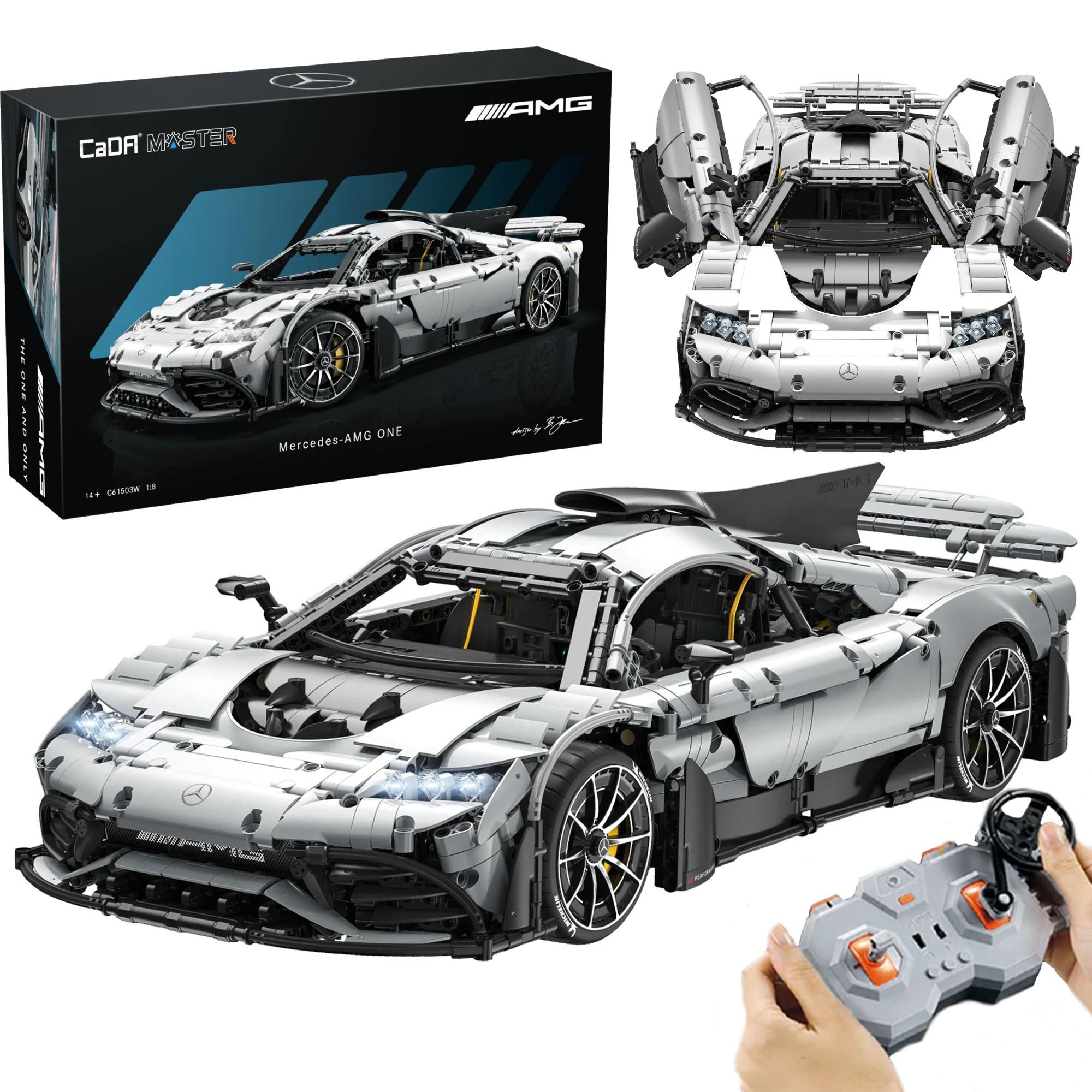 CaDA Master Mercedes-AMG ONE 1:8 RC Building Block Set C61503W (3,295 pcs) - Silver - New Sealed